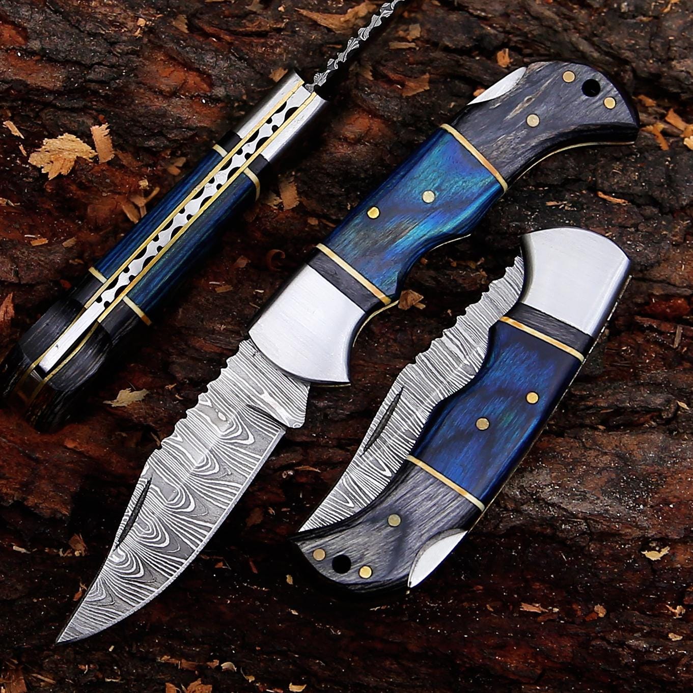 Personalized Handmade Pocket Knife Gift for Him Damascus Knife 13th Anniversary Birthday Gift for him Father Day Gift Wedding Groomsmen Gift