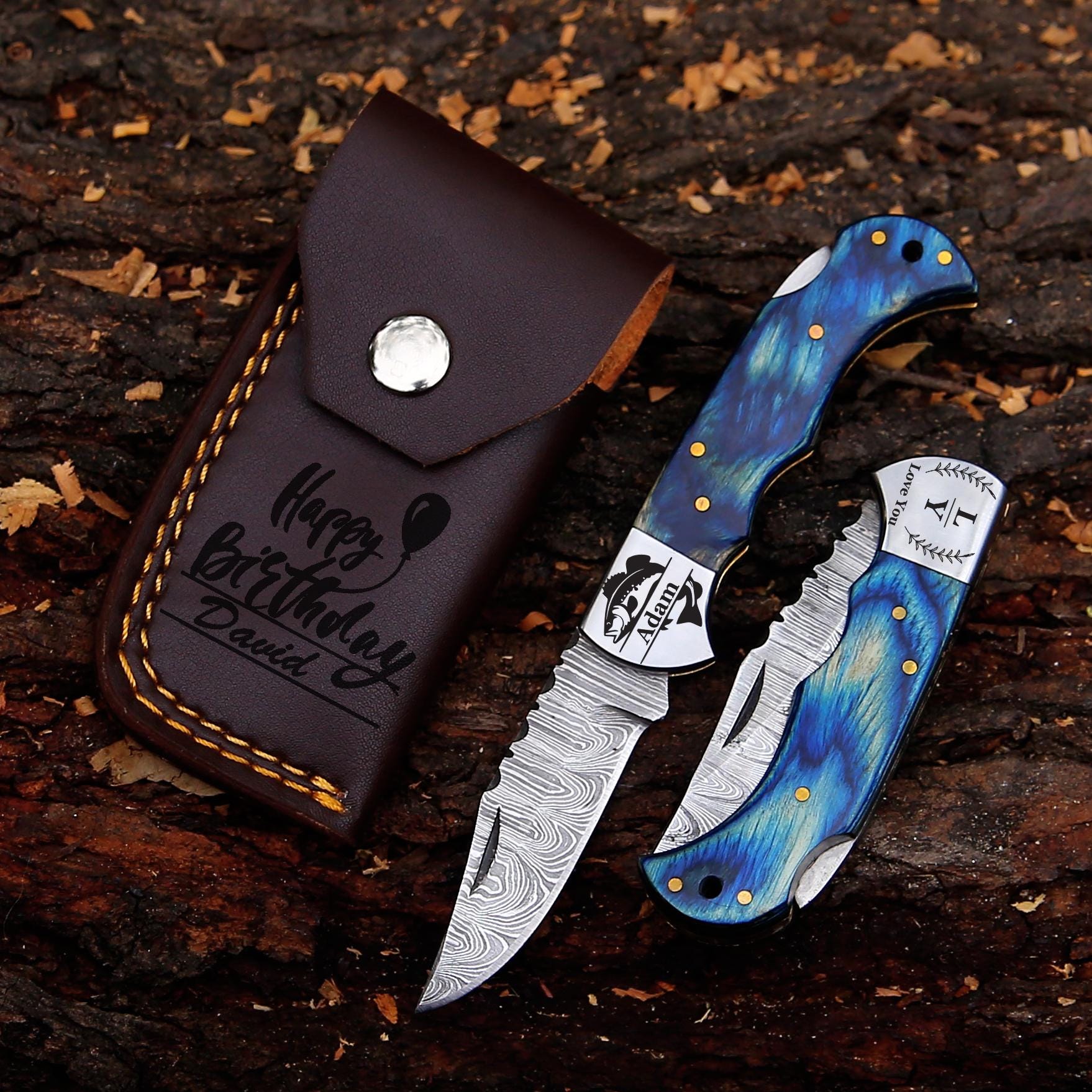 Handmade Damascus Pocket Knife pink Handle Birthday Gift Folding Knife Groomsmen Gift Anniversary Wedding Gift Thanksgiving Gift Love