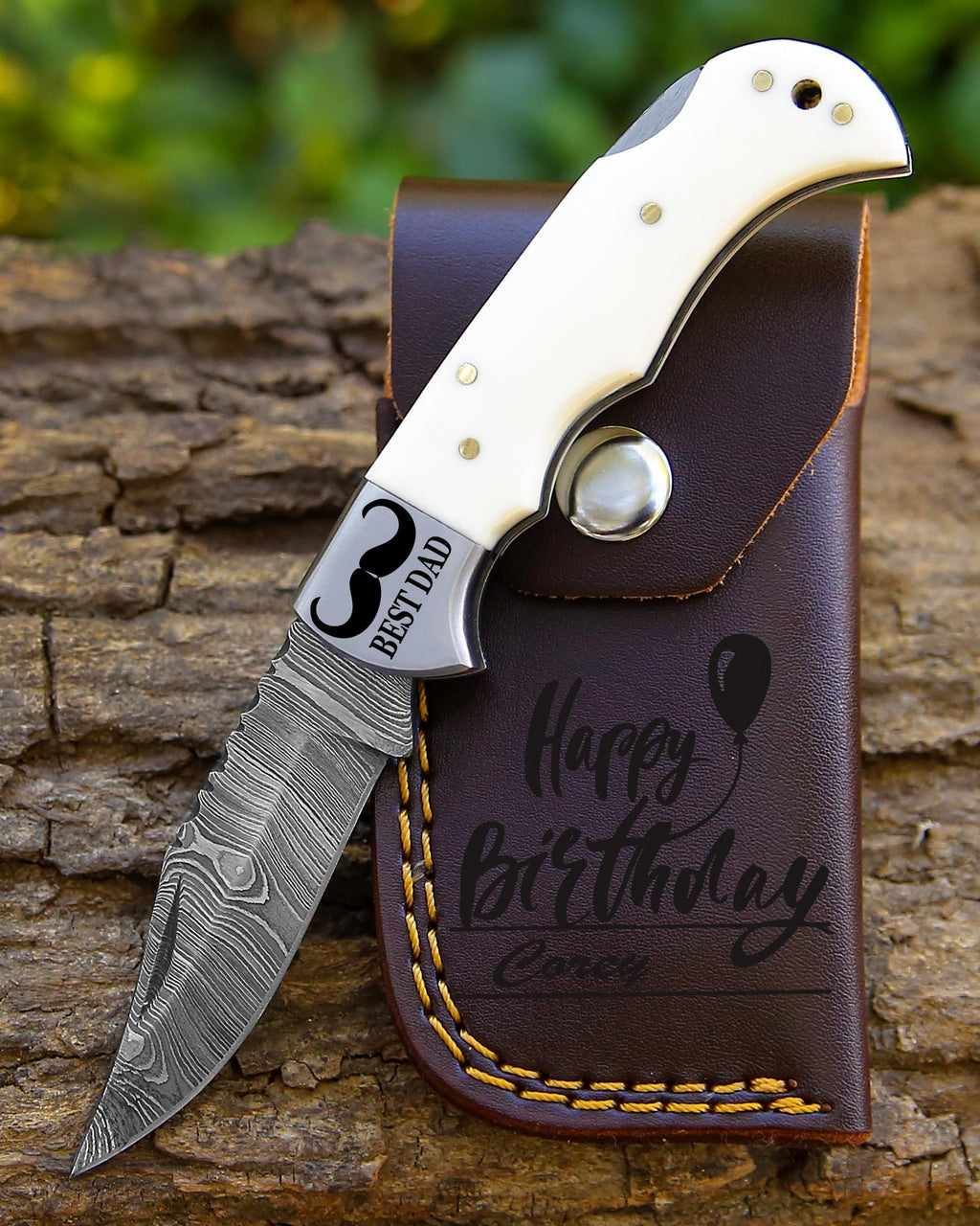 Personalized Handmade Pocket Knife Anniversary Gift Groomsman Gift Black Resin Handle Birthday Gift Folding Knife Wedding Gift for Men &Love